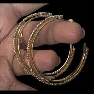 ALEXIS BITTAR Gold Plated Hoop Earrings